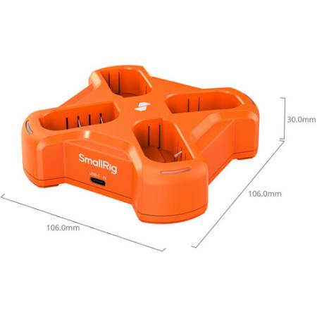 SmallRig 5748 - czterokanałowa ładowarka do akumulatorów Panasonic DMW-BLK22 - wymiary